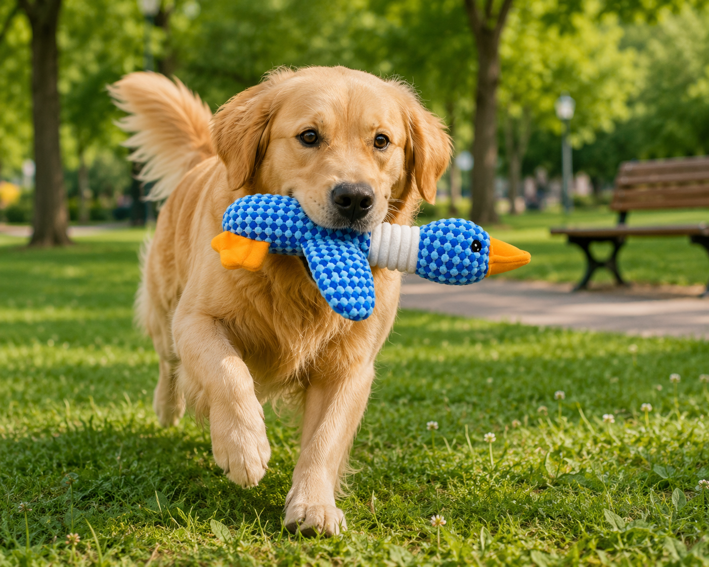 🐦 BlueDuck™ – Peluche Canard pour Chien 💙🧸