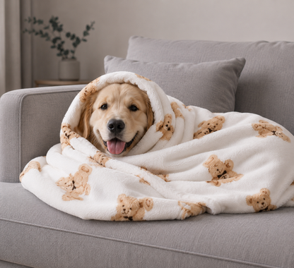 TeddyPlaid™ – Couverture Polaire Ultra Douce pour Chien & Chat 🐶🐱🧸