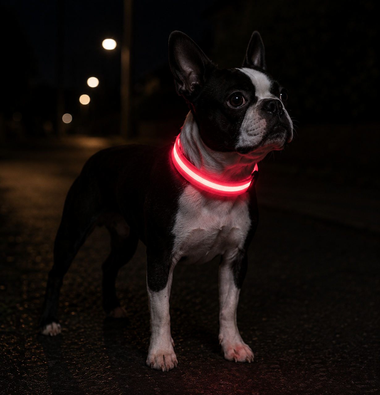 ❤️ LumiCollar™ – Collier LED Lumineux Rouge pour Chien 🐾✨