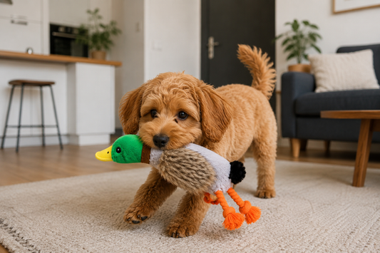 🦆 DuckRope™ – Jouet Canard en Peluche avec Cordes pour Chien 🐶✨