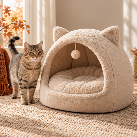 Vue complémentaire du nid douillet Nest avec son coussin intérieur